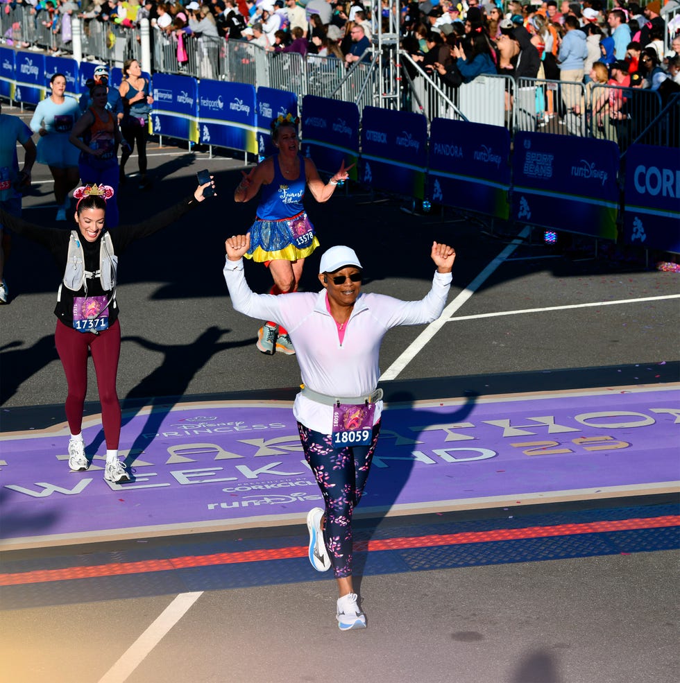 Participants celebrating after completing a race
