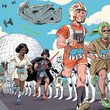 runners dressed as star wars characters