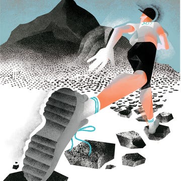 a man running up a mountain a man running up a mountain