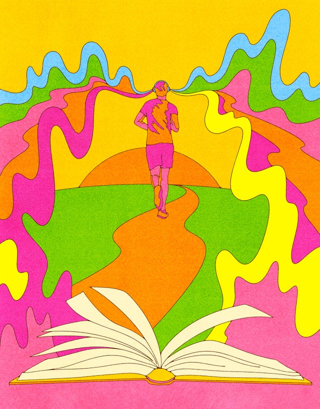 a colorful drawing of a person