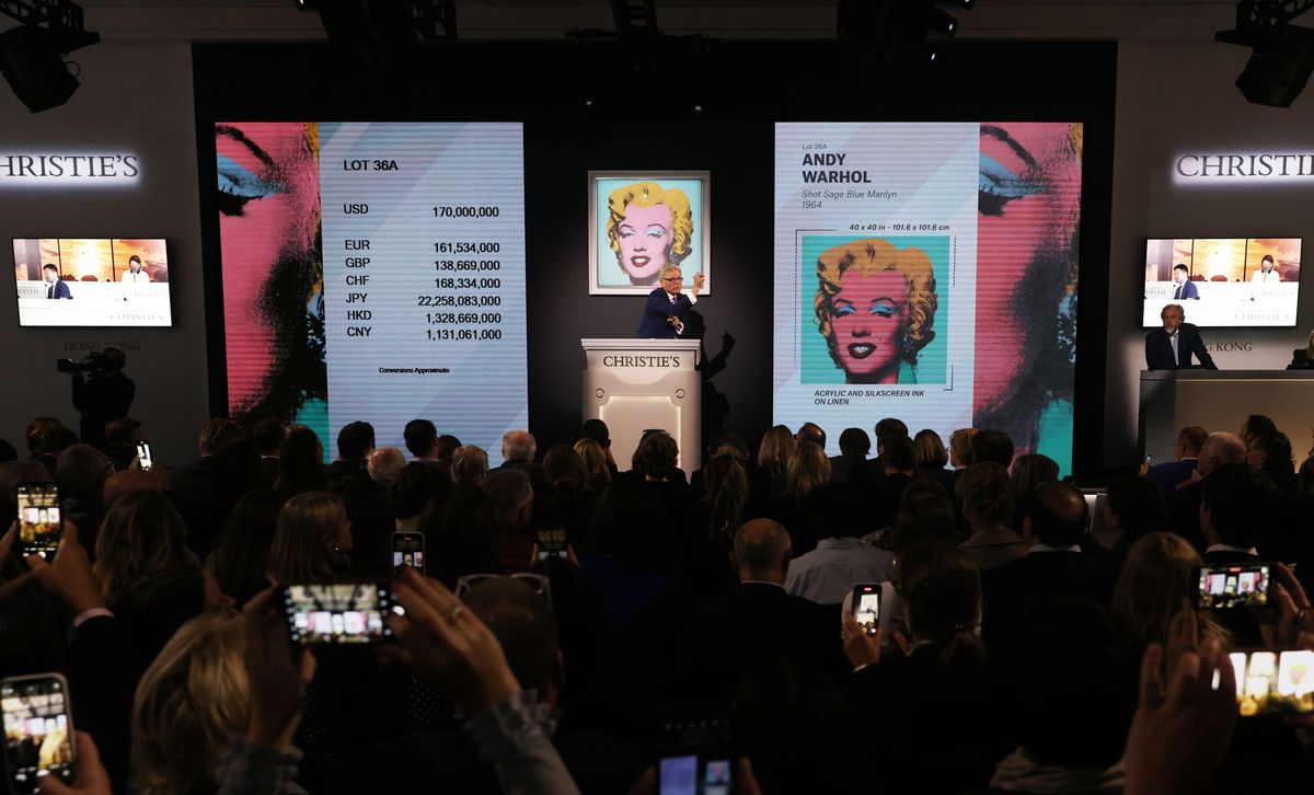 christie's marilyn monroe andy warhol auction