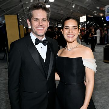 america ferrera and husband on 30th annual screen actors guild awards red carpet