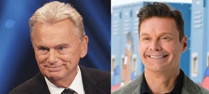 'wheel of fortune' host pat sajak and ryan seacrest