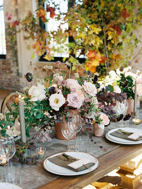 tablescape with florals and candles planned by calder clark