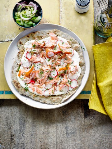 best fish recipes rye flatbreads with hot smoked salmon and pickle