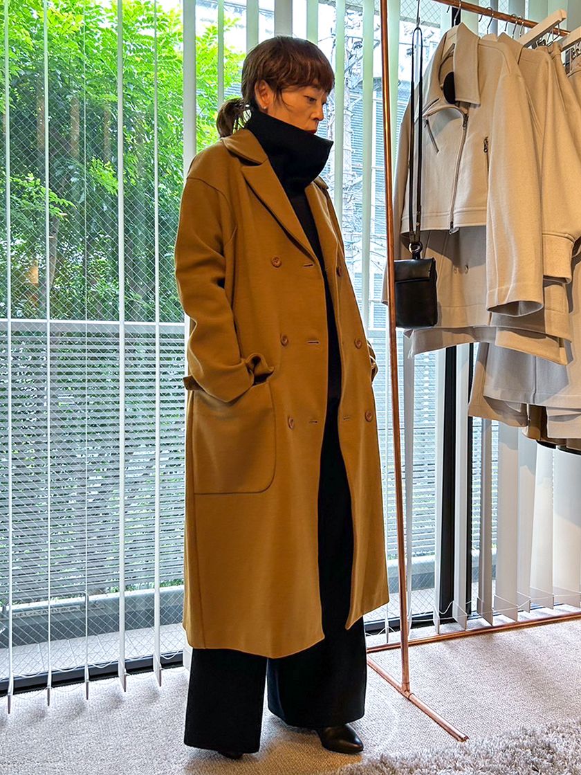 DOUBLE FACE COAT WITH STOLE｜HELIOPOLE｜HÉLIOPÔLE（エリオ