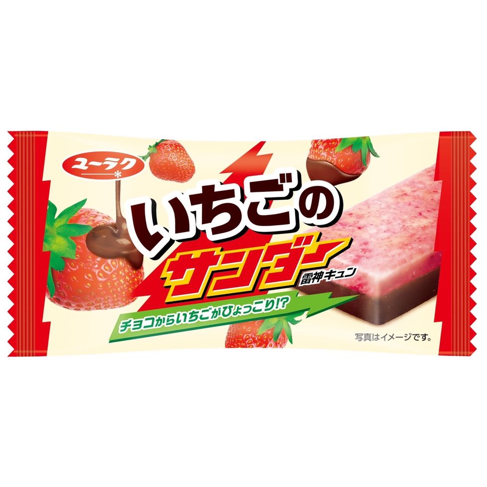 日本雷神草莓風味巧克力餅乾