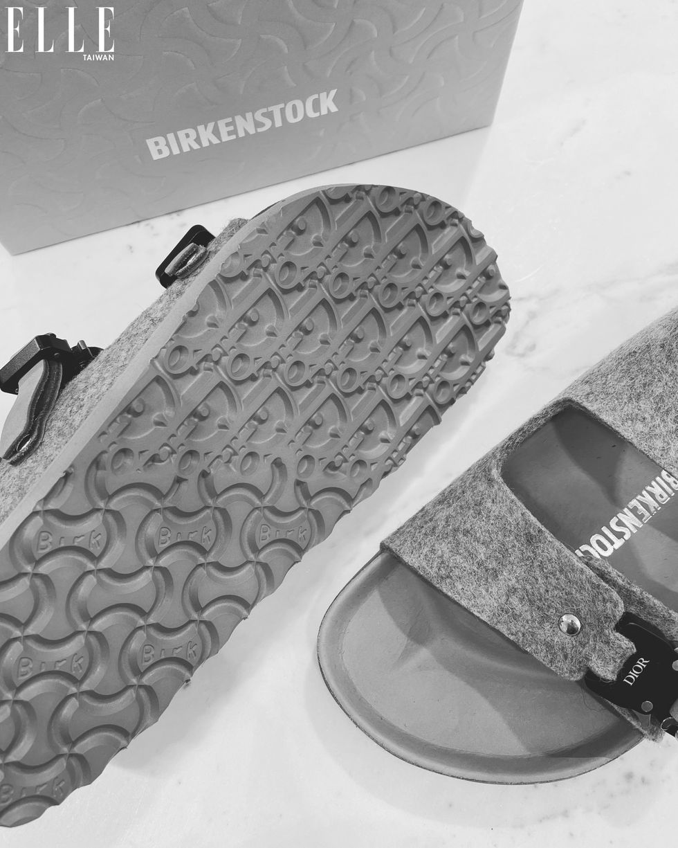 dior x birkenstock聯名推出最美勃肯鞋！男裝大秀首度曝光引起熱搜 優雅經典灰配色細節太美