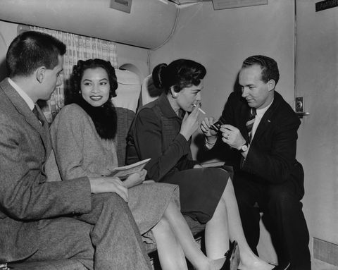 smoking on transocean air lines 377 stratocruiser   things baby boomers remember