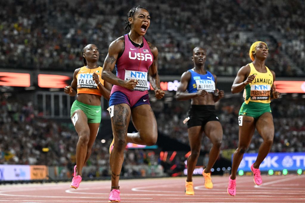 American sprinter Noah Lyles wins 100m at 2023 World Athletics