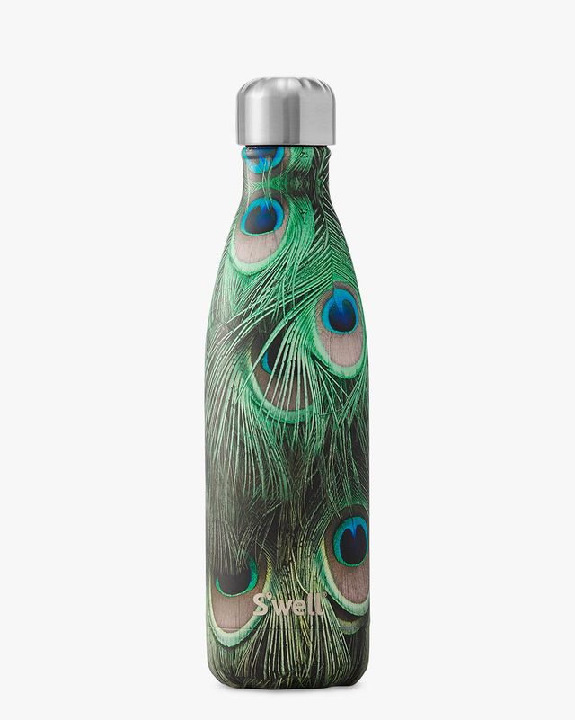 Bottle, Feather, Aqua, Turquoise, Green, Teal, Water bottle, Turquoise, Fashion accessory, Drinkware, 