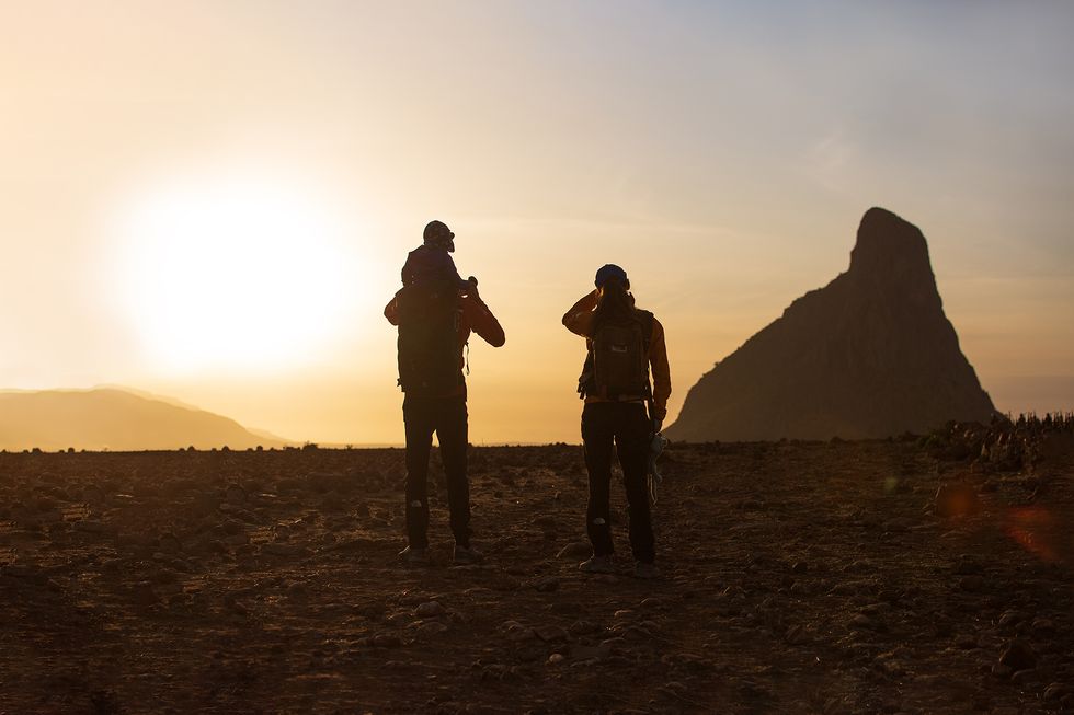 People in nature, Cargo pants, Military uniform, Sunrise, Military person, Outcrop, Butte, Summit, Soldier, Backlighting, 