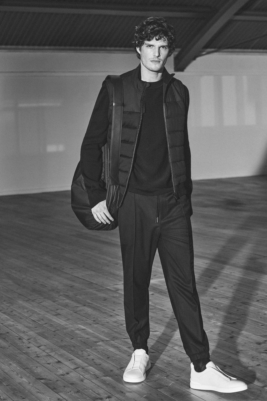 Ermenegildo Zegna Men's Luxury RTW Informale Black Couture 3X Sneakers