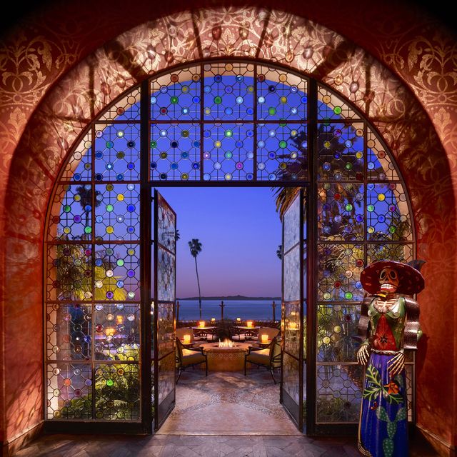 Arch, Architecture, Glass, Window, Majorelle blue, Stained glass, Building, Lighting, Door, Night, 