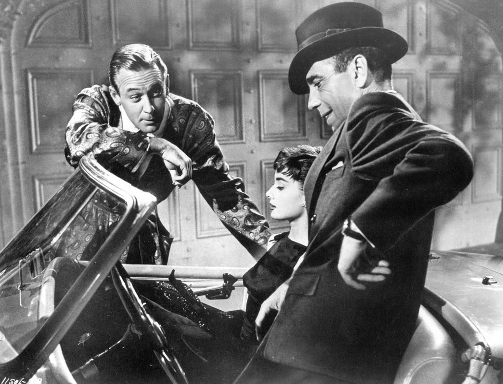 'sabrina' 1954, con humphrey bogart, audrey hepburn y william holden