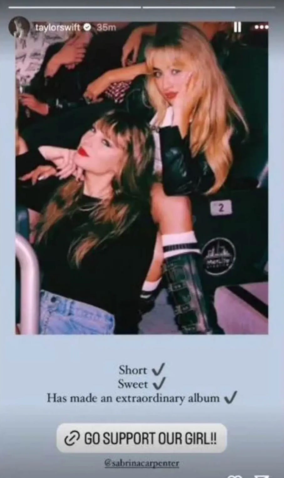 sabrina carpenter and taylor swift