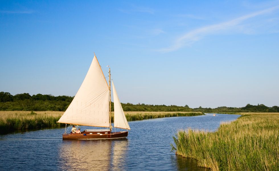 sailing boat, norfolk broads, uk