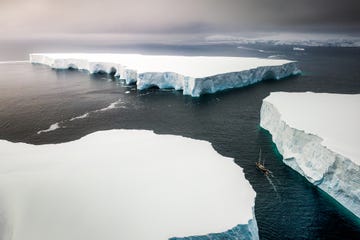 sailing through enormously huge icebergs near melchior islands