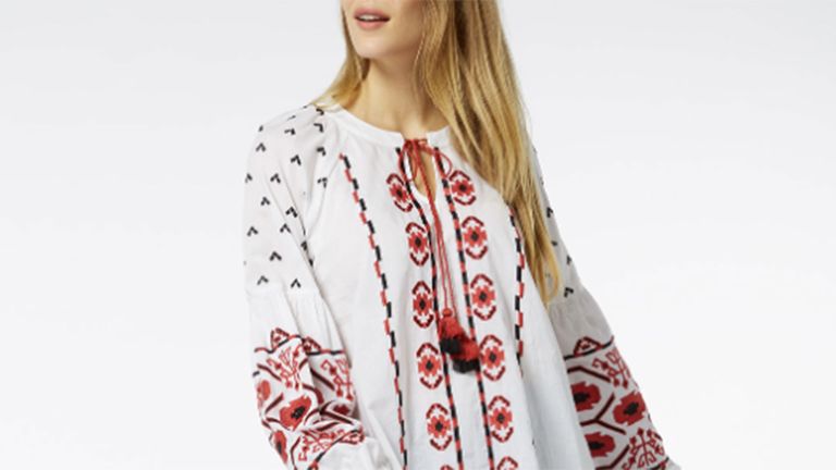 Sainsburys embroidered top