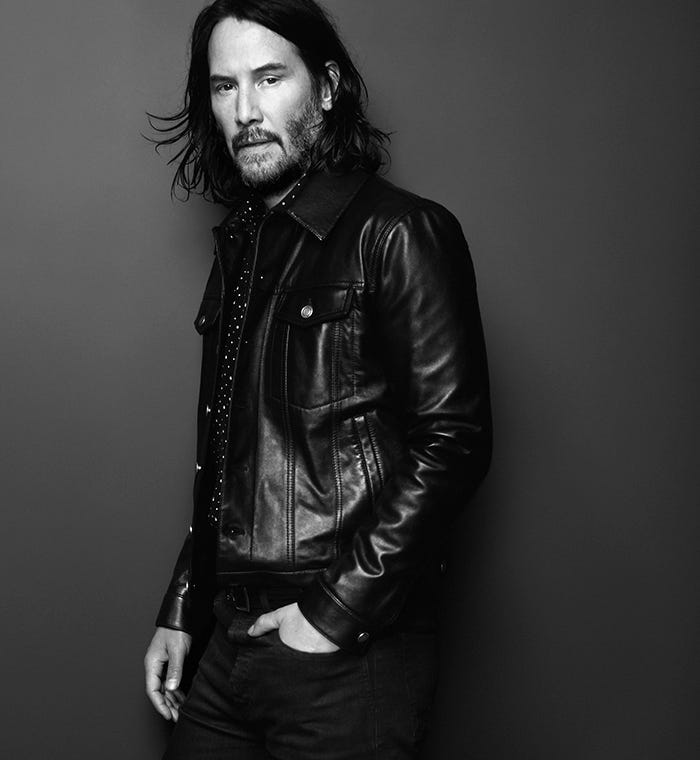 Black, White, Leather, Jacket, Leather jacket, Standing, Beauty, Facial hair, Hairstyle, Monochrome, 