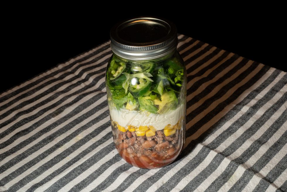 street corn mason jar salad