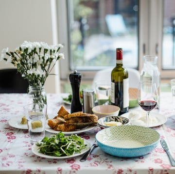 salad on a dining table