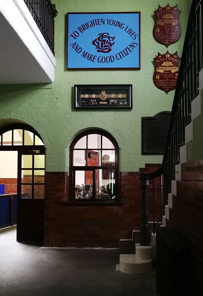 entrance to the salford lads club