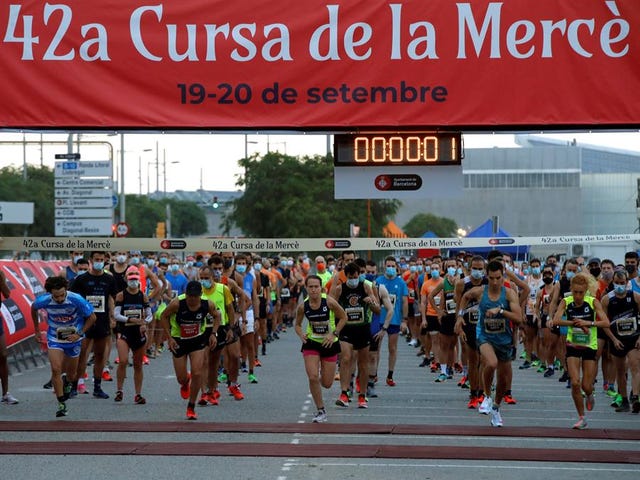 salida de la cursa de la mercé del sábado en barcelona
