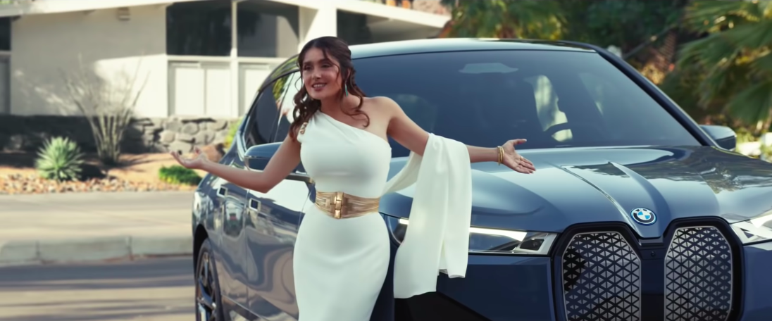 Who Plays Zeus' wife Hera in BMW's Super Bowl Commercial?