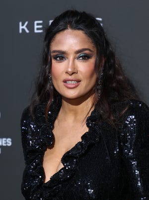 salma hayek 2023 "kering women in motion award" arrivals the 76th annual cannes film festival