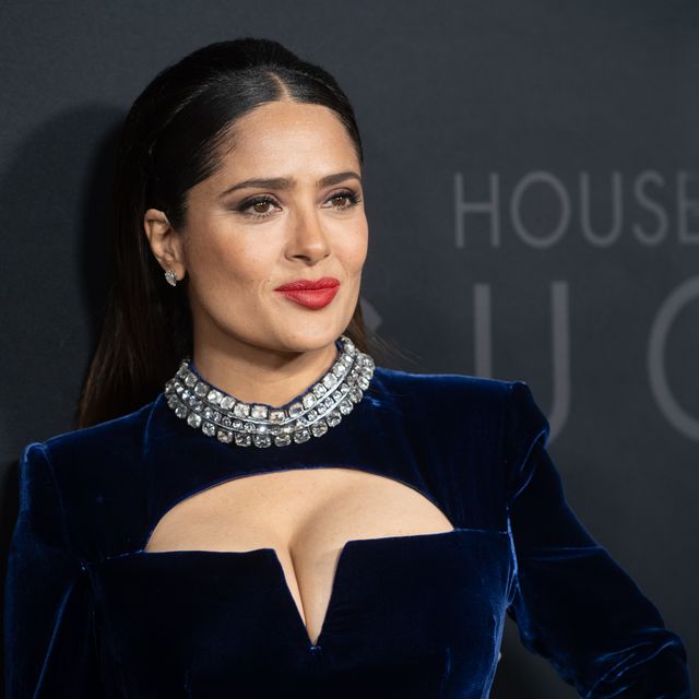 new york, new york november 16 salma hayek attends the house of gucci new york premiere at jazz at lincoln center on november 16, 2021 in new york city photo by michael ostunipatrick mcmullan via getty images
