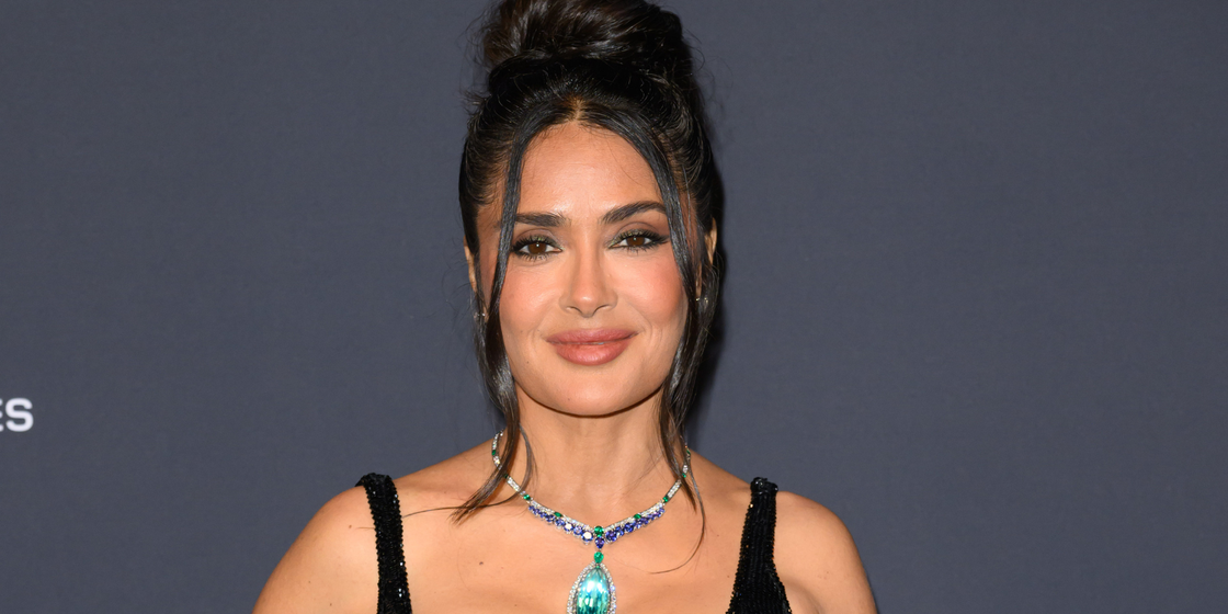 salma hayek grey hair root cover