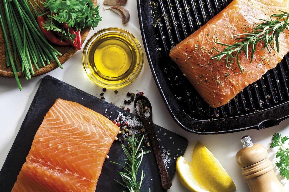 salmón a la plancha, ideal para hacer la dieta perricone