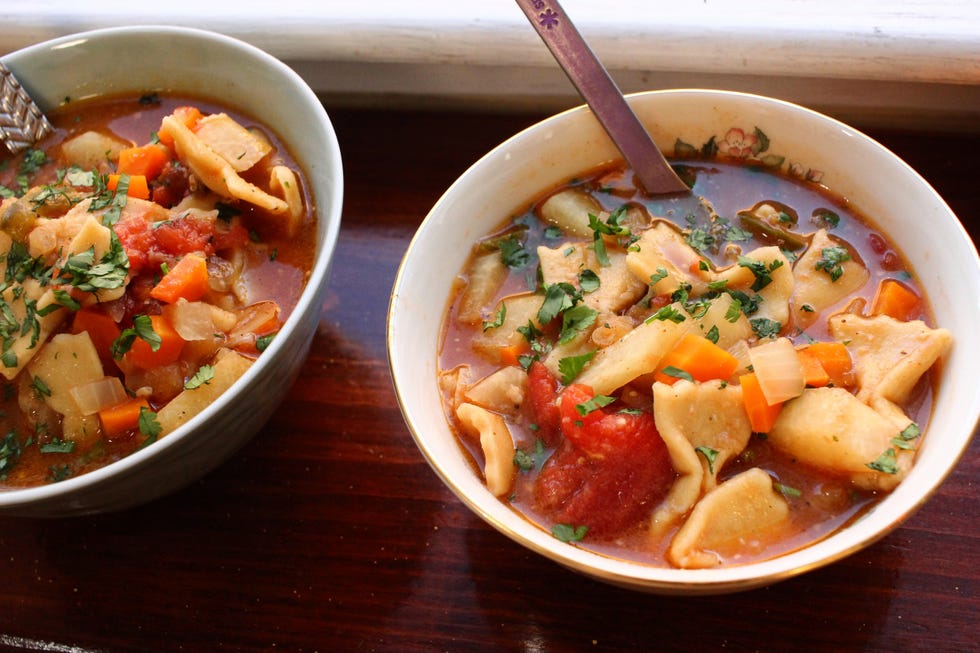 Salmon Minestrone Broth Delicious