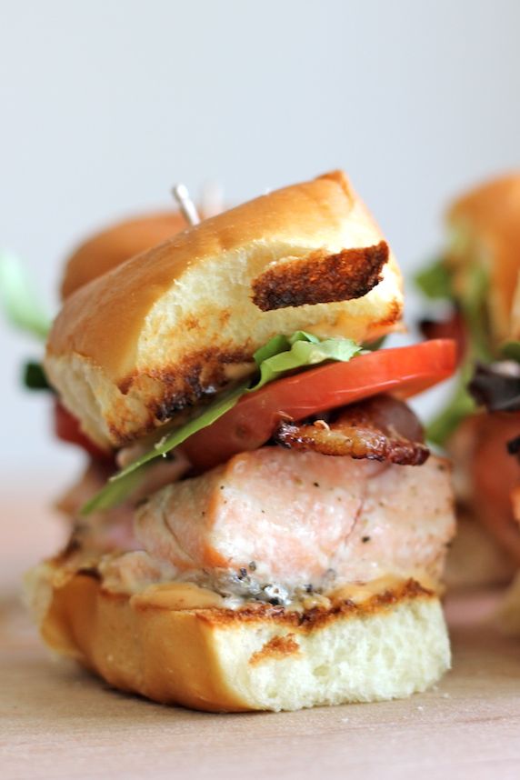 salmon recipes blt sliders with chipotle mayo