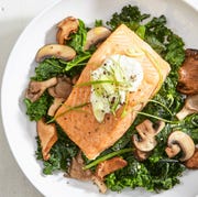 Healthy Dinner for Two - Salmon with Skyr and Sauteed Kale Healthy Dinner for Two - Salmon with Skyr and Sauteed Kale