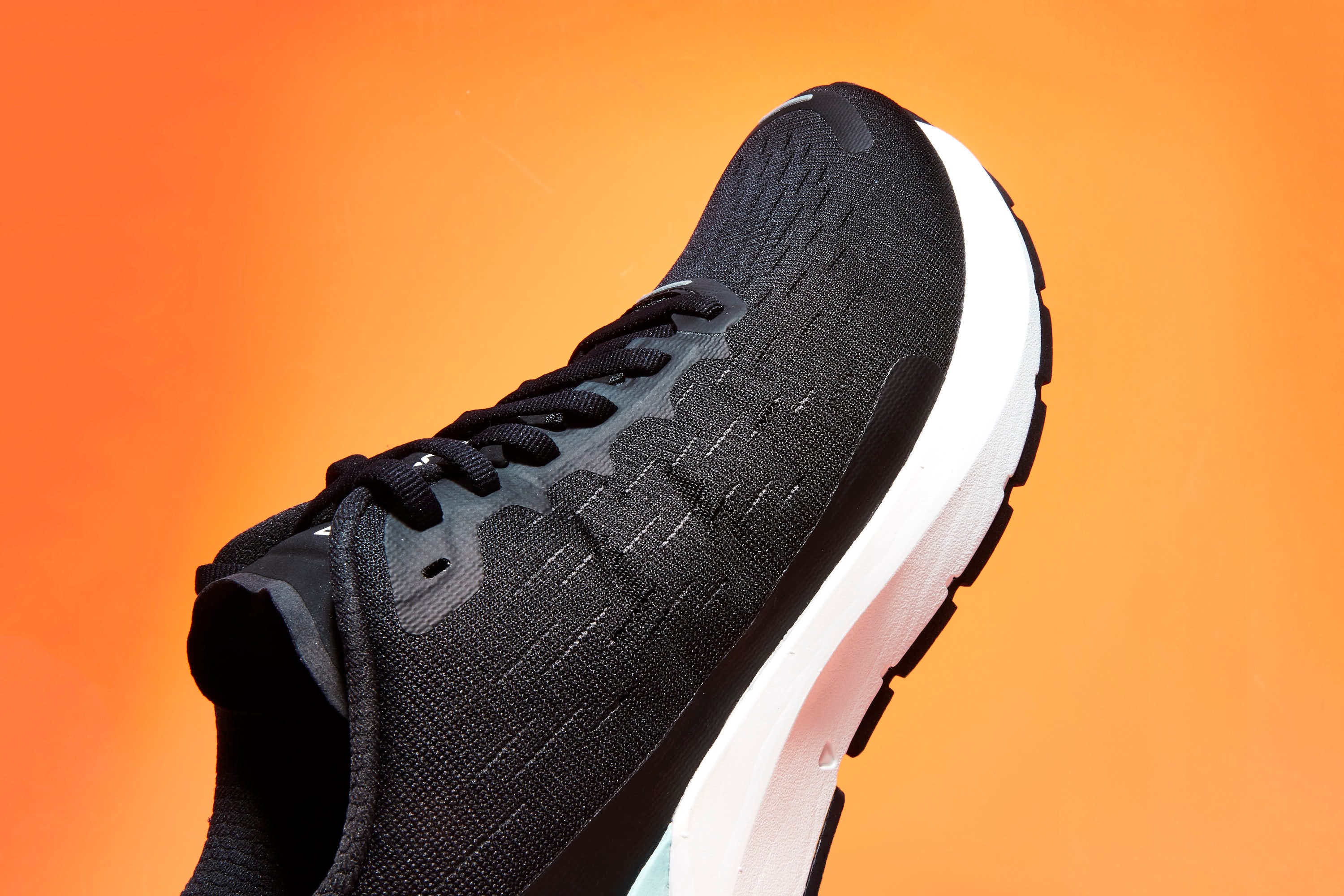 Footwear, Black, White, Orange, Shoe, Synthetic rubber, Yellow, Nike free, Sneakers, Sportswear, 