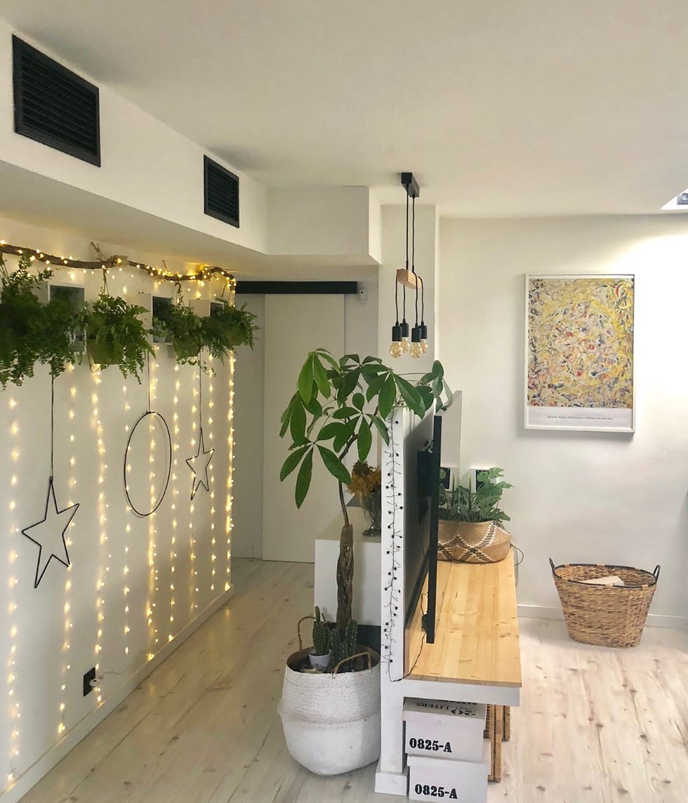 salón abierto con decoración de estilo nórdico