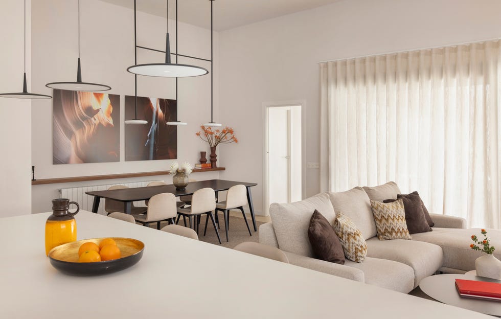 cocina abierta al salón comedor