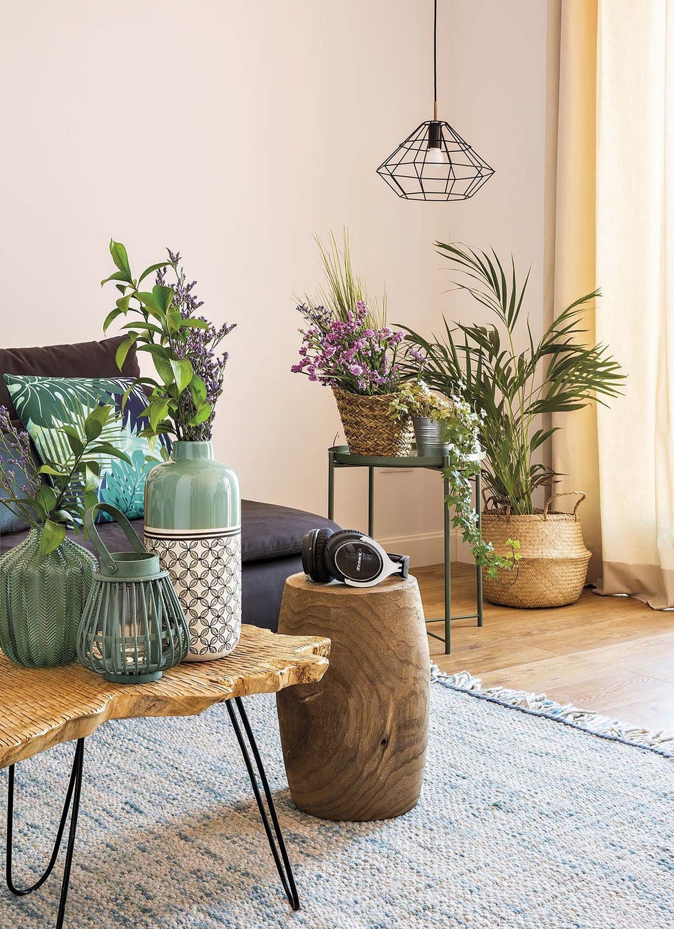 decorar el salón con plantas