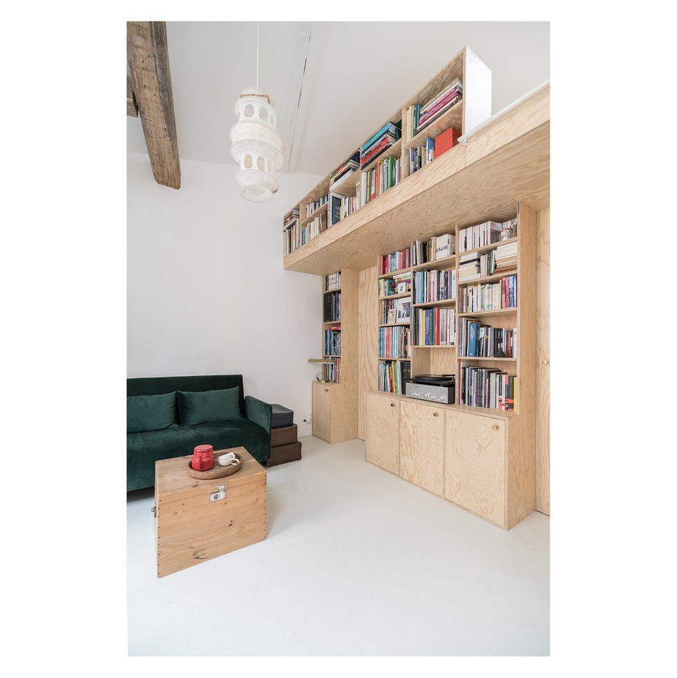 estudio 24m2 en parís de biloba architecture, un espacio abierto con cocina, salón y dormitorio