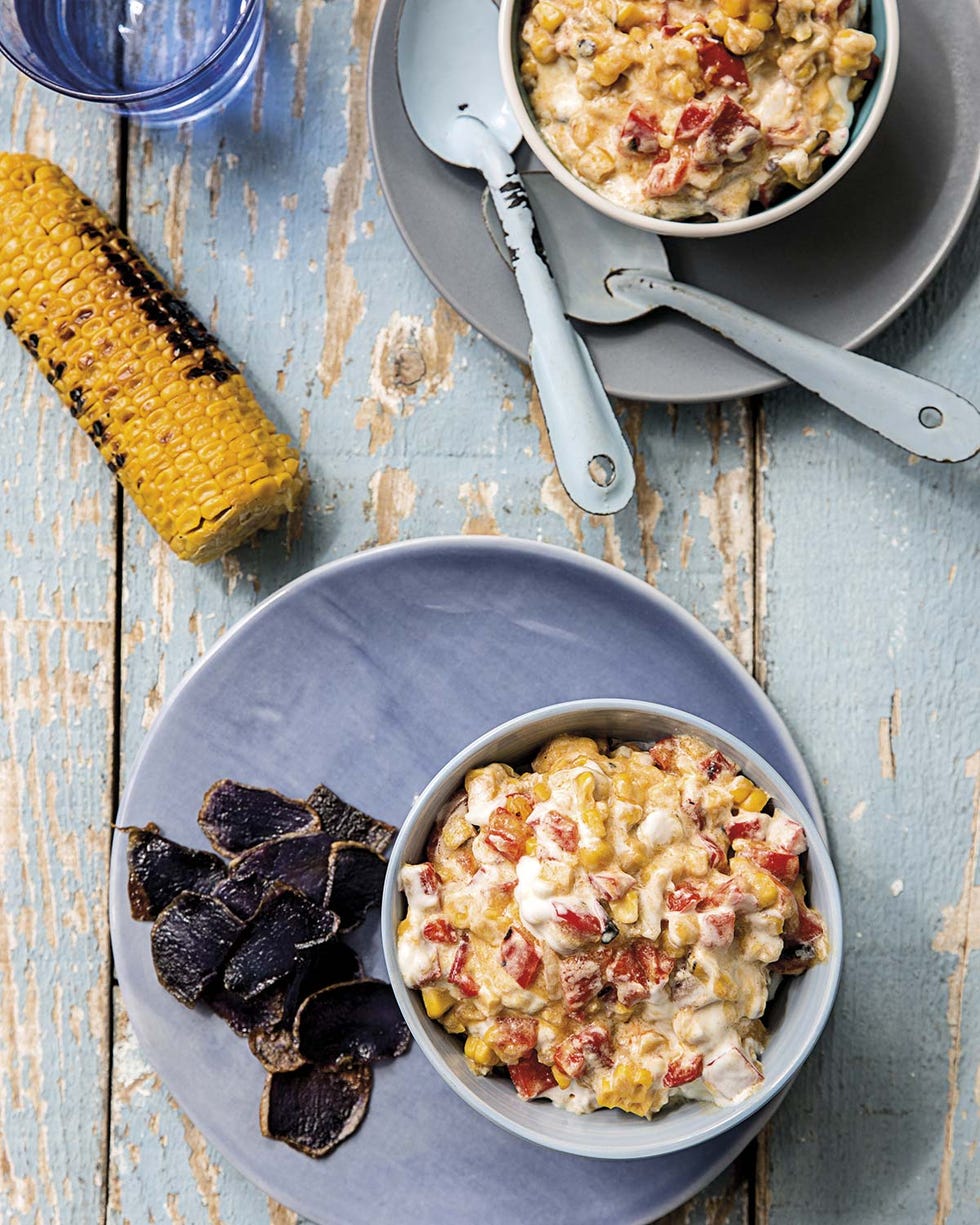 Salsa de maíz con patata morada