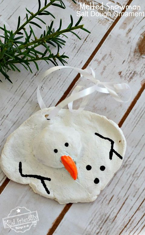 salt dough ornament ideas snowman