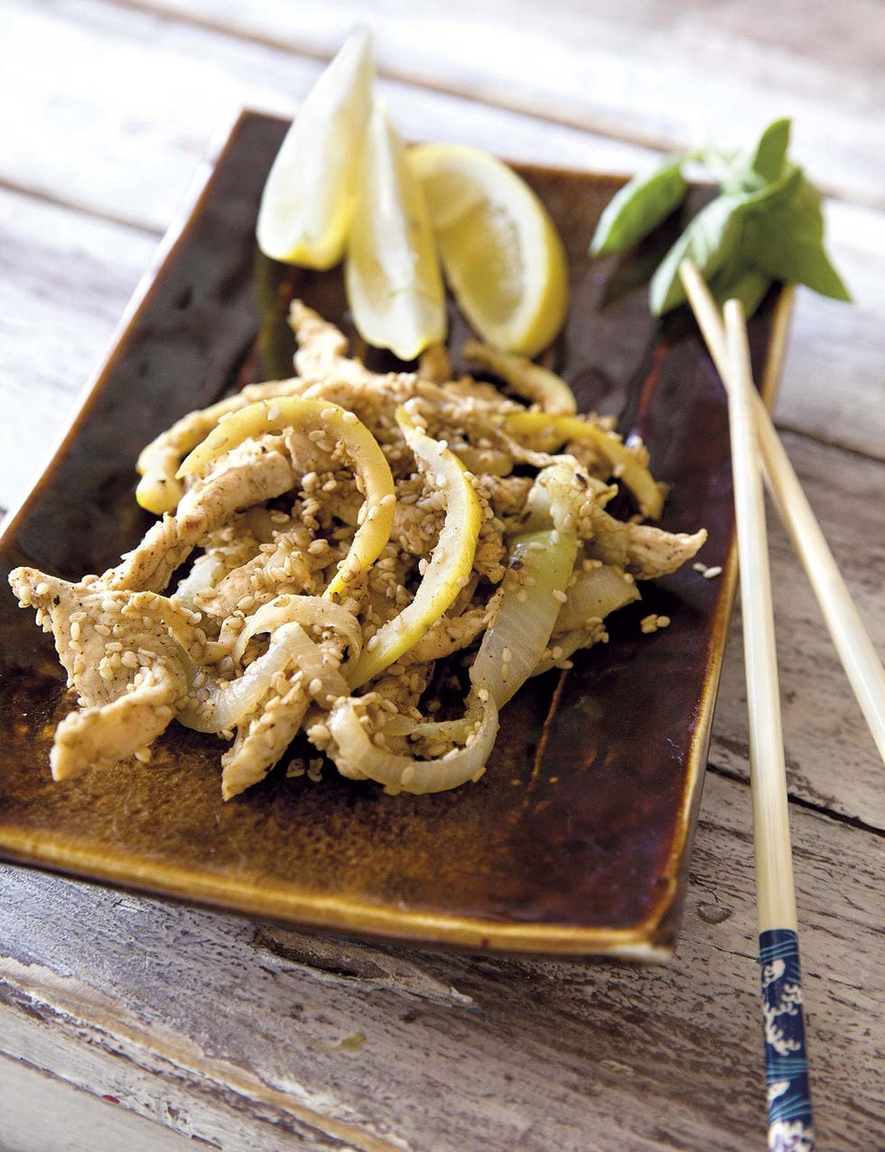 salteado de pollo y sésamo