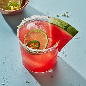 salted spiced watermelon margarita