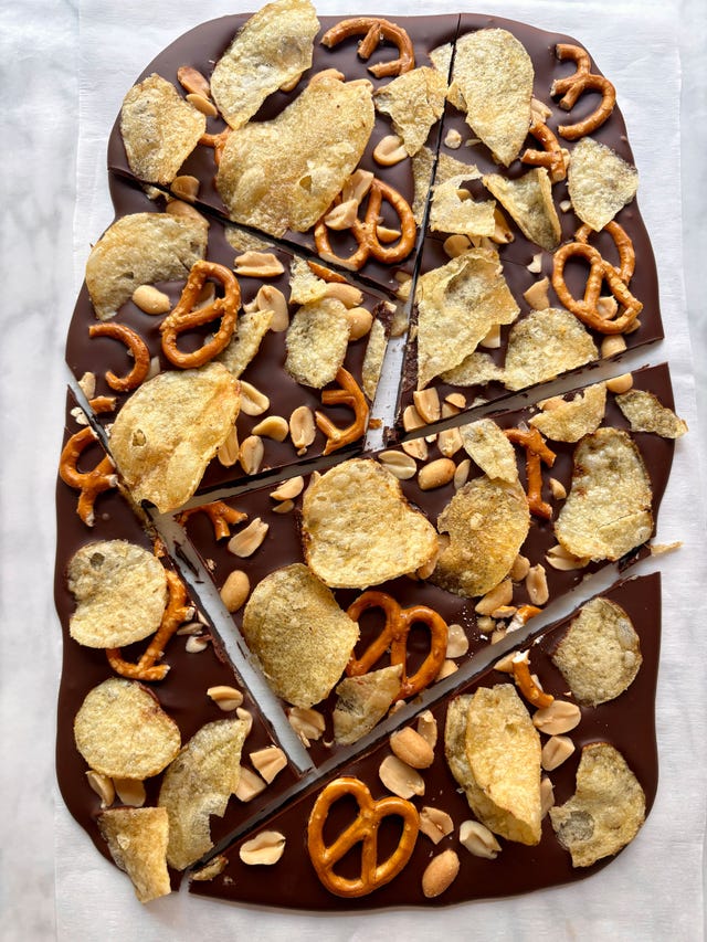 salty chocolate bark