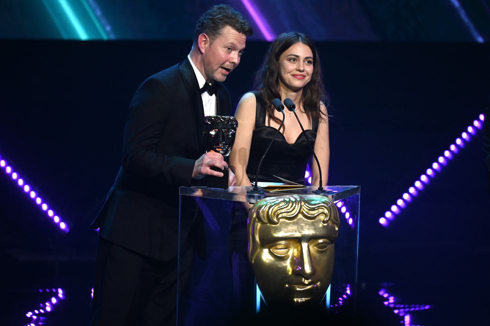Sam Barlow und Natalie Watson von Half Mermaid bei den Bafta Games Awards 2023