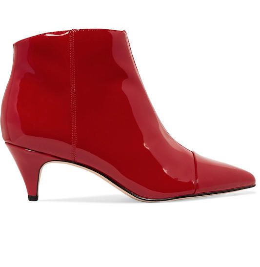 Footwear, High heels, Red, Shoe, Boot, Leather, Leg, Magenta, Zipper, Basic pump, 