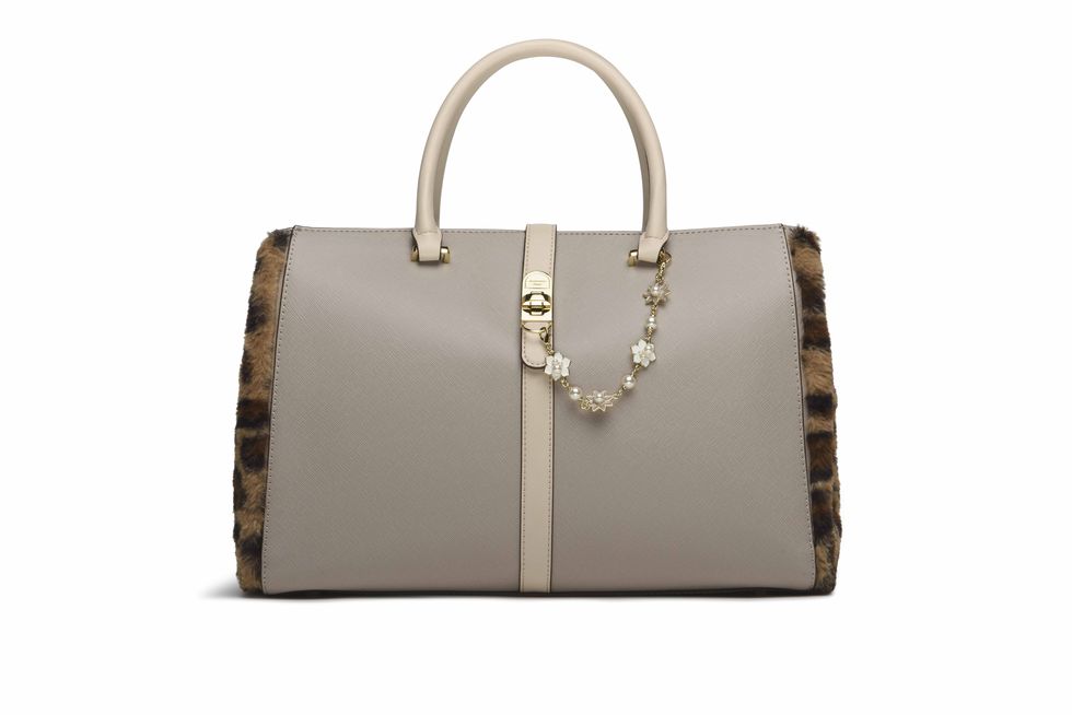 Handbag, Bag, Fashion accessory, Product, Beige, Brown, Leather, Shoulder bag, Material property, Tote bag, 