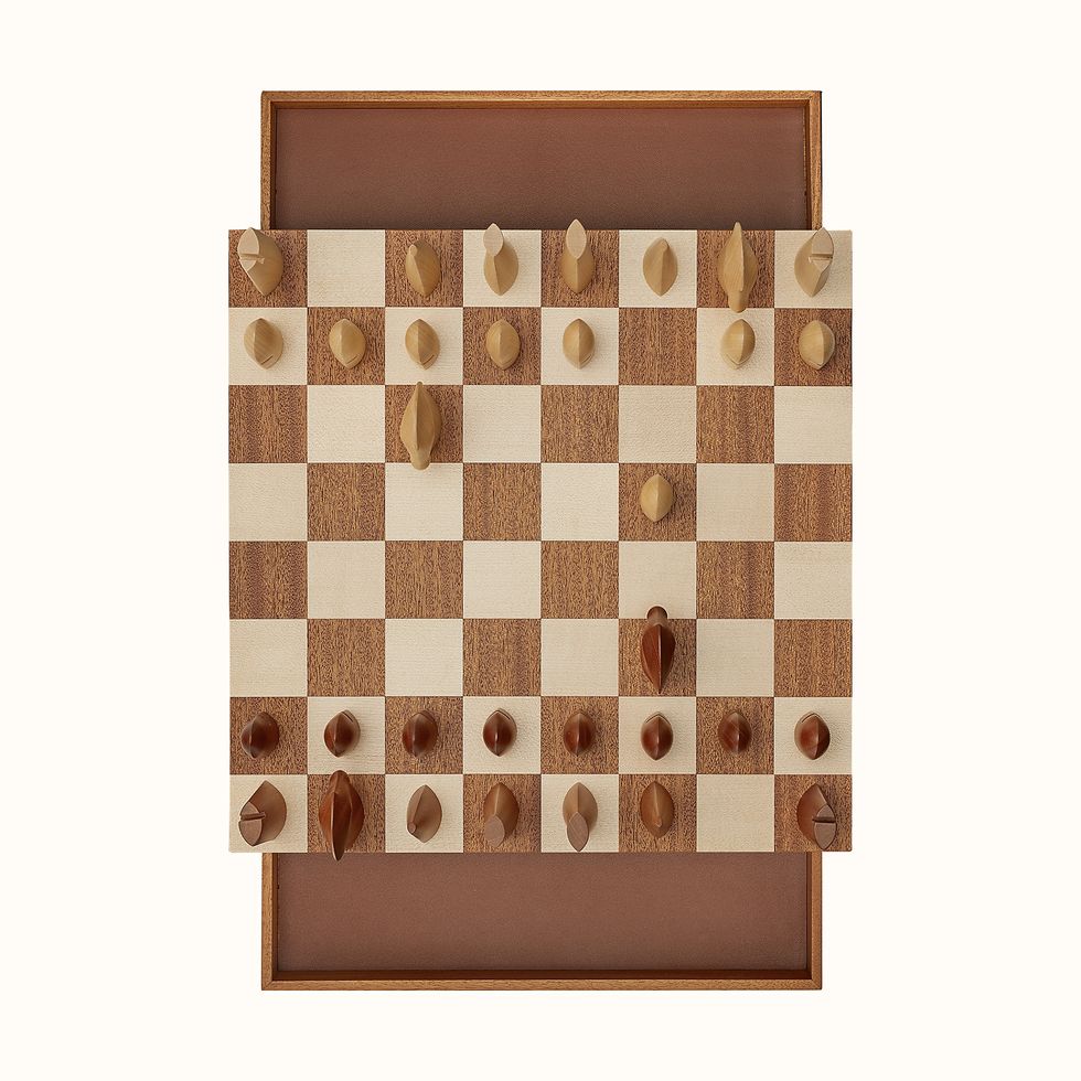 hermés 愛馬仕居家時髦玩具小物 samarcande 木製西洋棋
